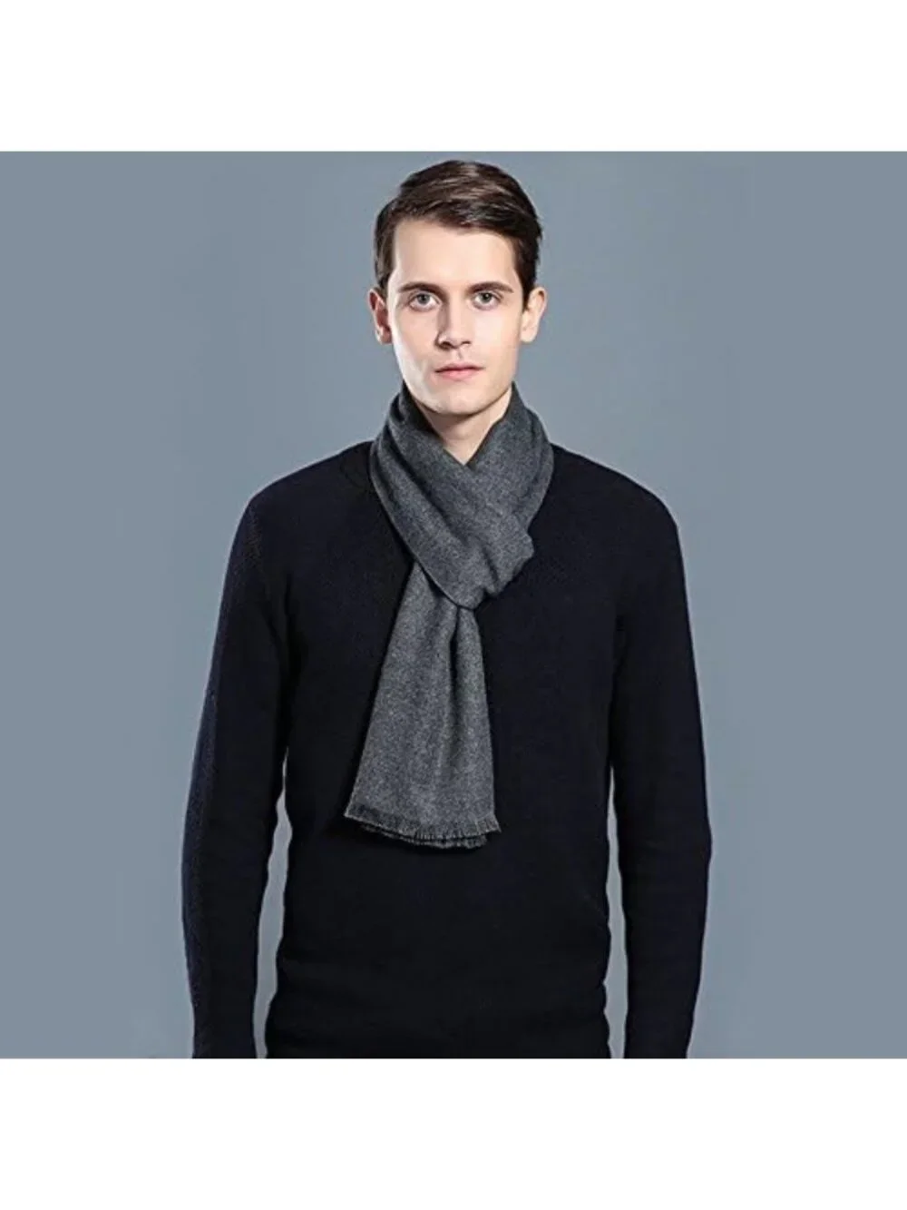 Men's Winter Soft Long Scarf - Warm Fashionable Classic Accessory for Formal